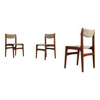 Teakholz Esszimmerstühle Erik Buck danish design 60er Jahre