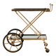 Brass-framed dessert trolley by Maison Jansen, France.