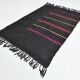 5x7 Grey & Black Striped Vintage Kilim Rug, 155x229Cm