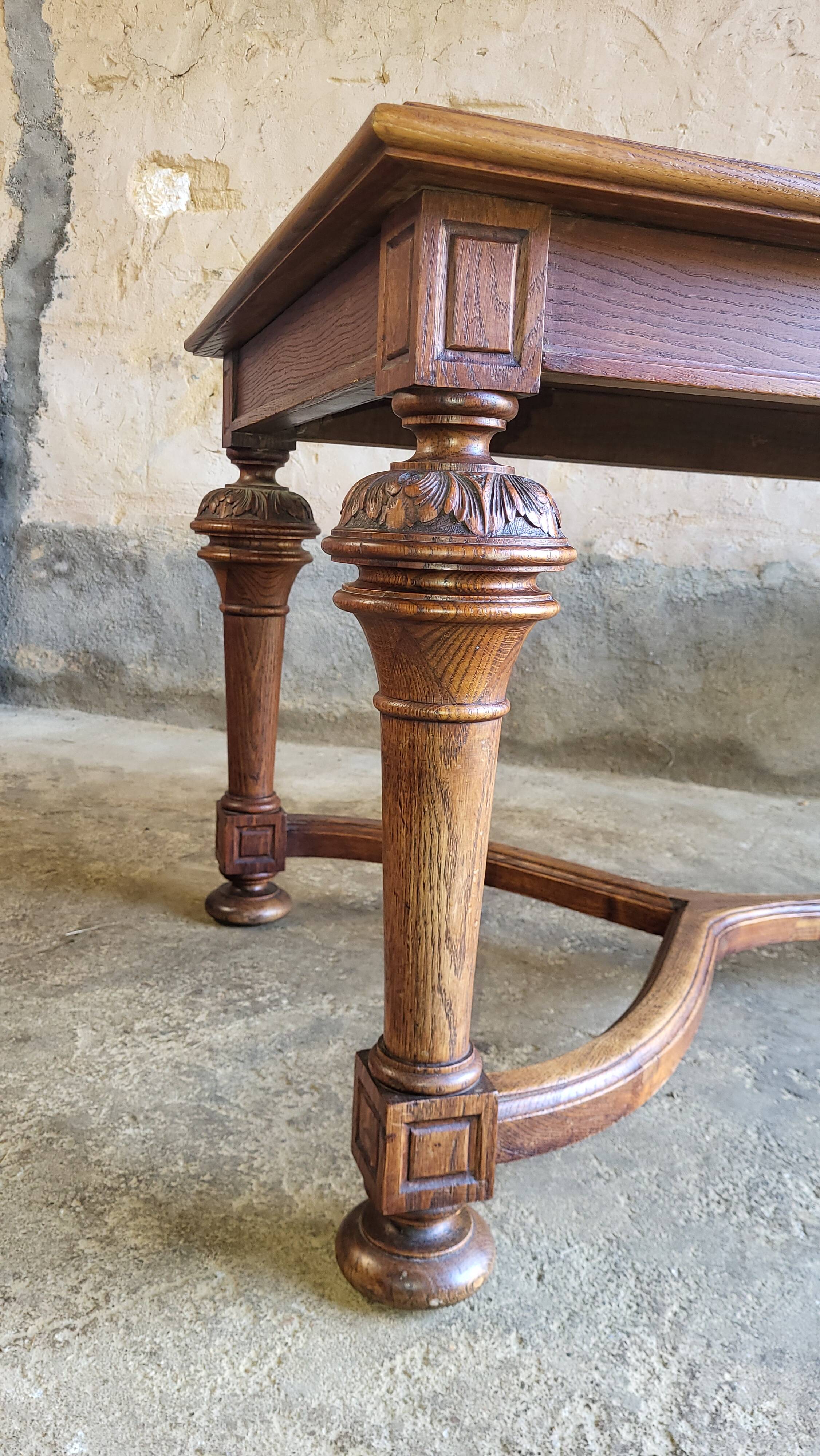 19th century oak dining table