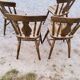 Set of 4 mountain style chairs from the 60s in beech