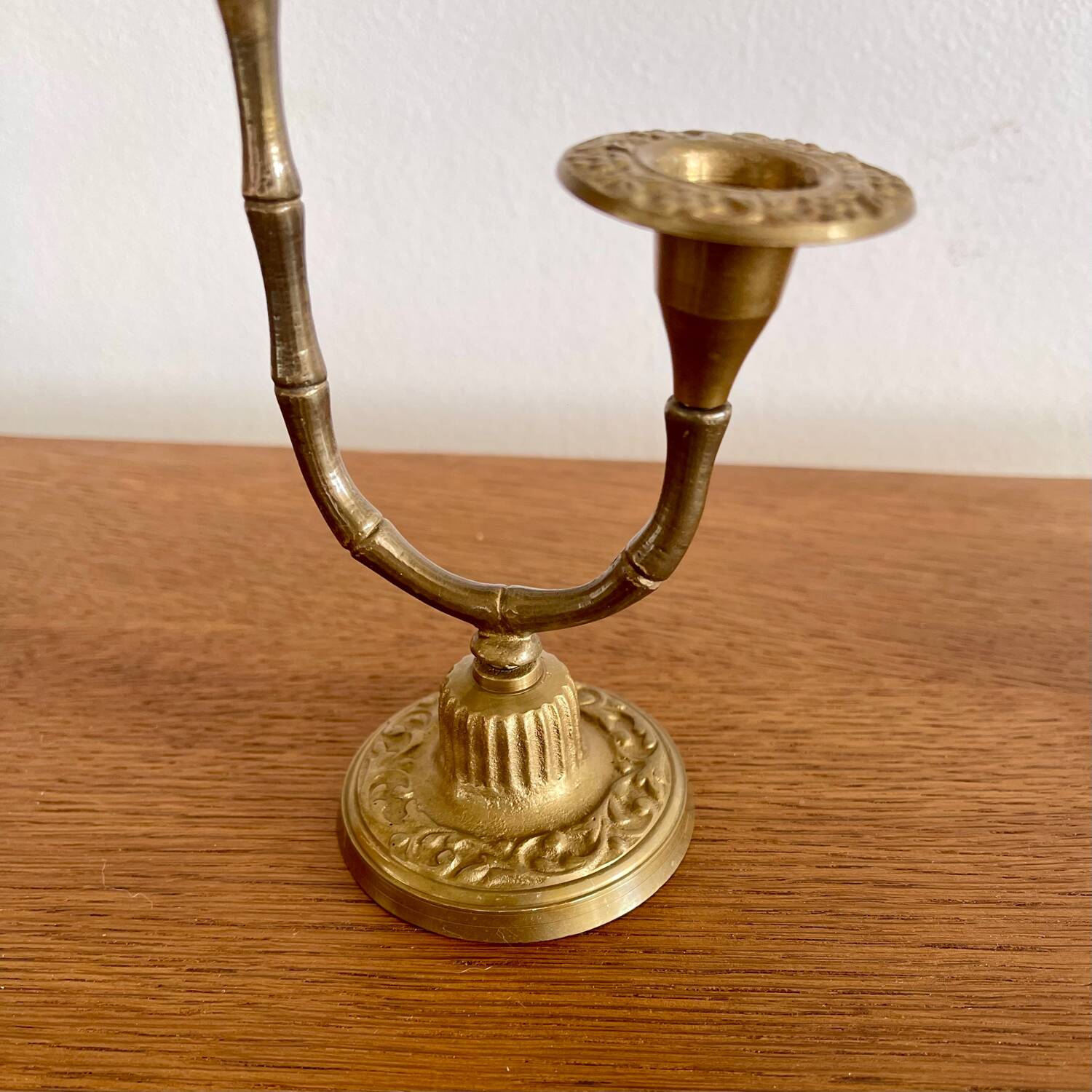 Double brass candlestick