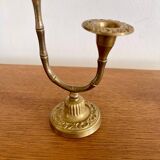 Double brass candlestick