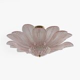 Mid-Century Modern “Margherita Rosa” Murano Glass Ceiling Light