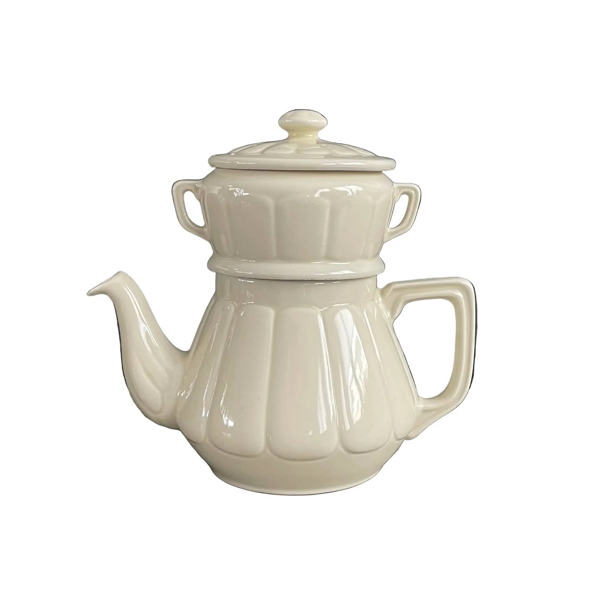 Old coffee pot with ceramic filter