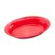 Handcrafted oval dish in scarlet red ceramic