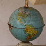 American Mappemonde lamp signed 50s
