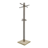 Modern Marble and Brass Coat Rack by Renato Zevi for Metalarte, 1970s