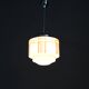1930s Napako Art Deco pendant light in chrome and glass, restored, new wiring
