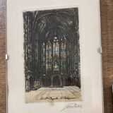 Set of 3 engravings from Paris, early 20th century, signed Gautier
