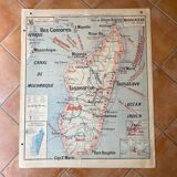 Carte scolaire N°36/36bis Fédération Indochinoise / Madagascar Vidal-Lablache - Armand Colin