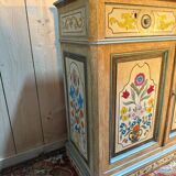 Louis Philippe style sideboard in painted wood and faux marble
