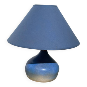 Lampe en céramique bleu