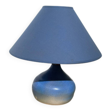 Lampe en céramique bleu vintage