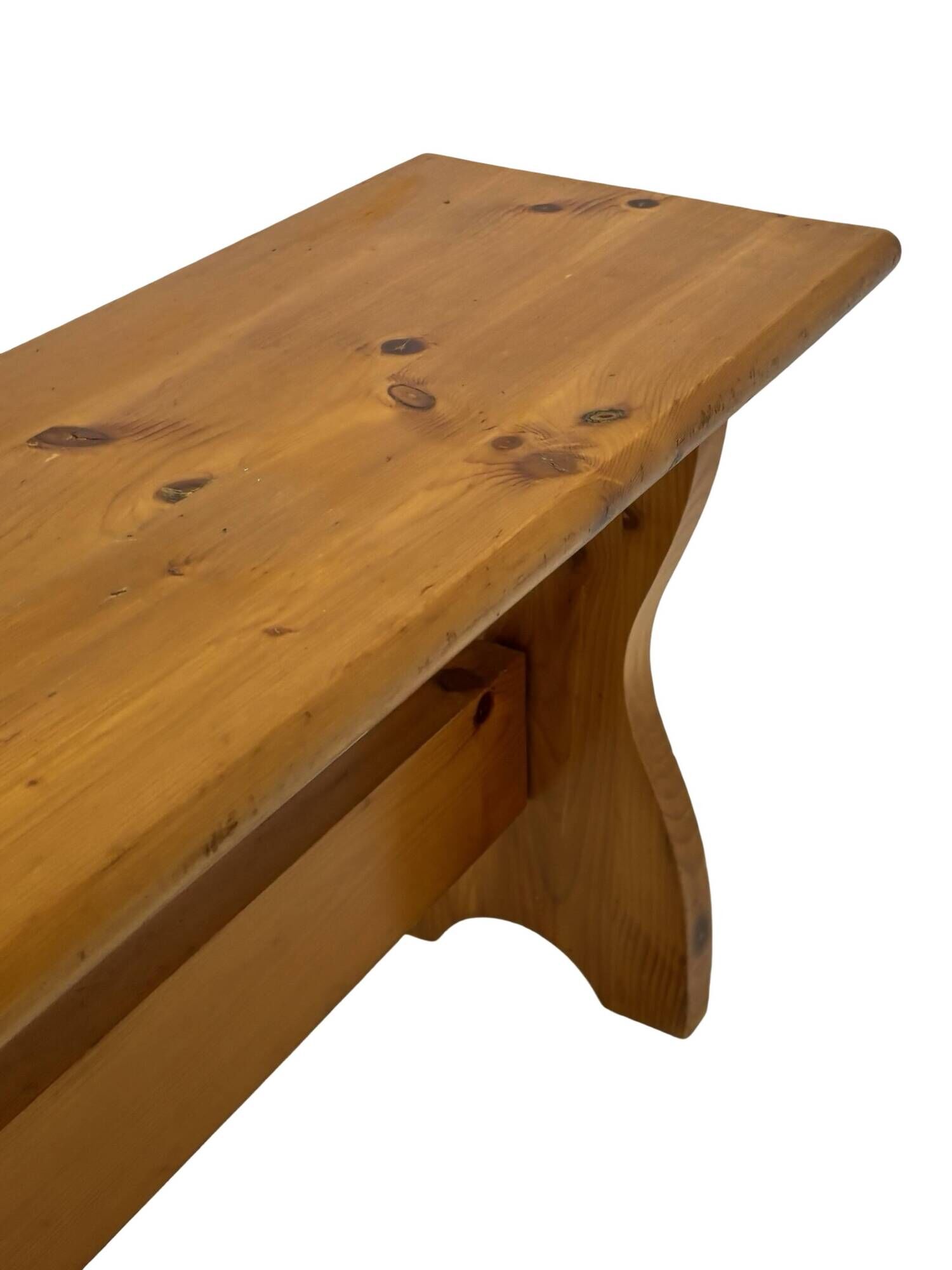Vintage Pine Bench, 1960s Scandinavian Design small model
