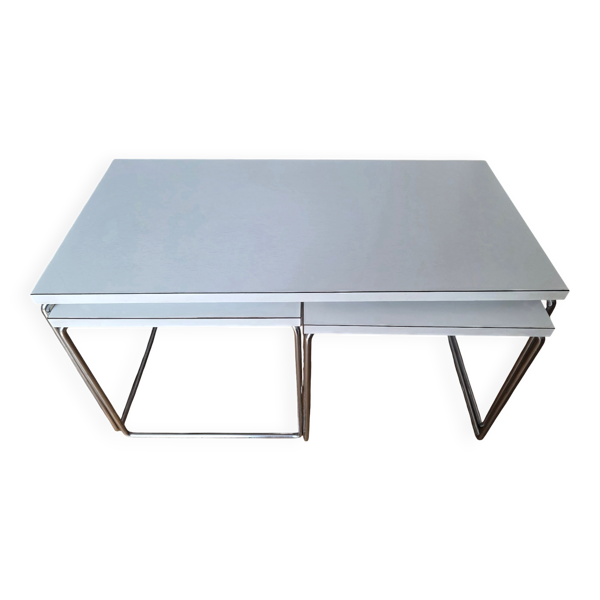Trio de tables gigognes vintage brabantia – années 60