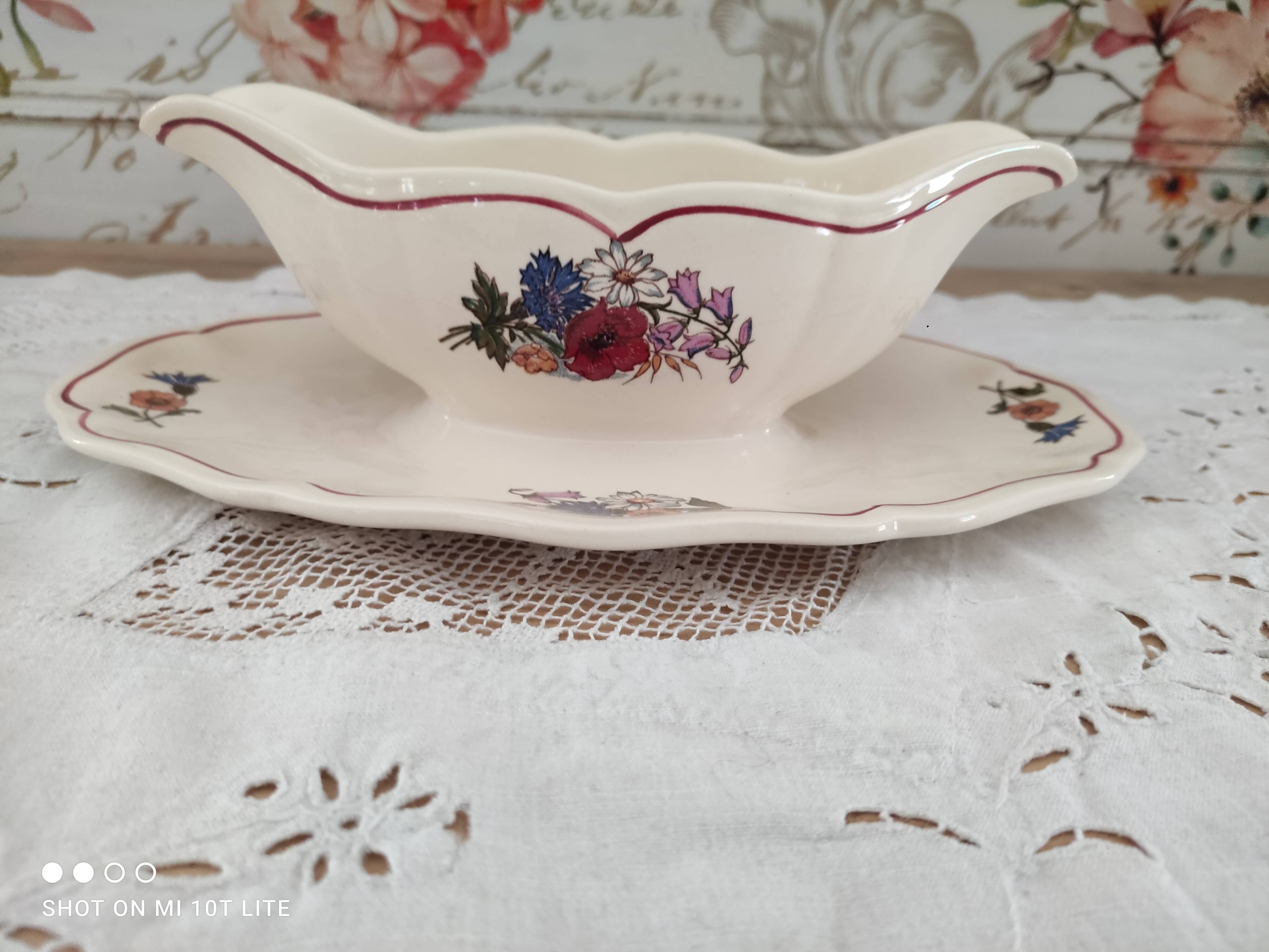 Sauce boat sur dormant Sarreguemines model Agreste