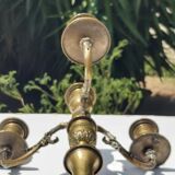 Bronze candlestick 3 branches 4 fires