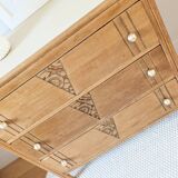 Renovated Art Deco oak chest of drawers