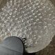 Pair of vintage wall lamps in molded glass, 80s