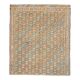 1970s vintage Turkish Oushak handmade wool cotton beige runner rug 185x212