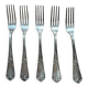5 silver-plated metal forks with Ercuis hallmark