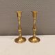 A set of classic Danish brass candle holders. Estimated 1960s.