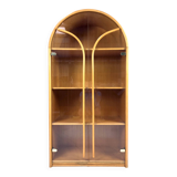 Vitrine en rotin du milieu du siècle, années 1970