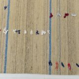 5x8 Cream & Beige Vintage Kilim Rug, 151x230Cm