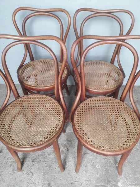 Series 4 chairs cannes bistro by Jacob and Josef KOHN No.55