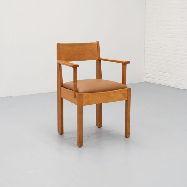 Fauteuil Art Déco hollandais en cuir