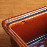 Vintage Rabbit Terrine in Glazed Ceramic - Brown Barbotine