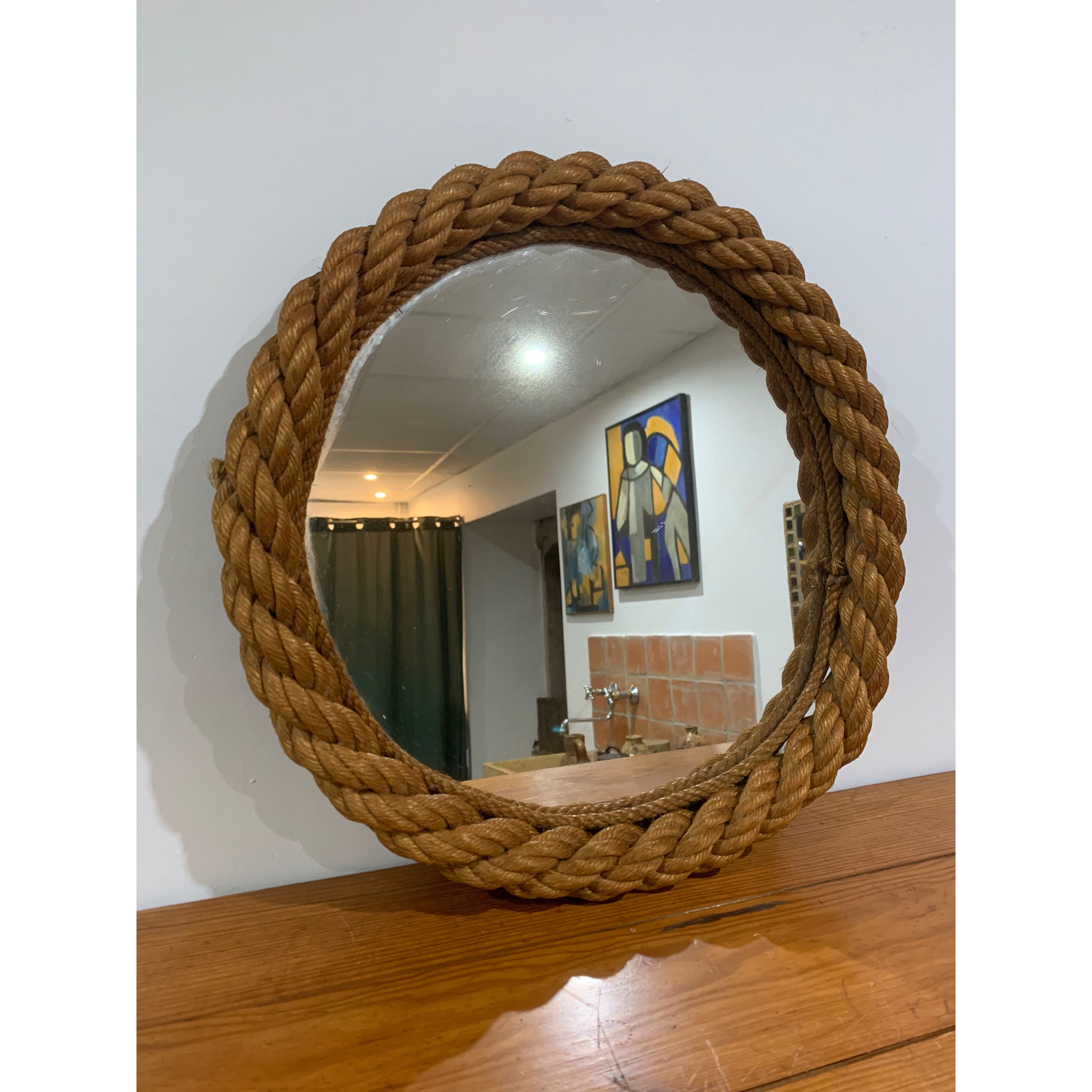 Set of 2 mirrors rope 50s