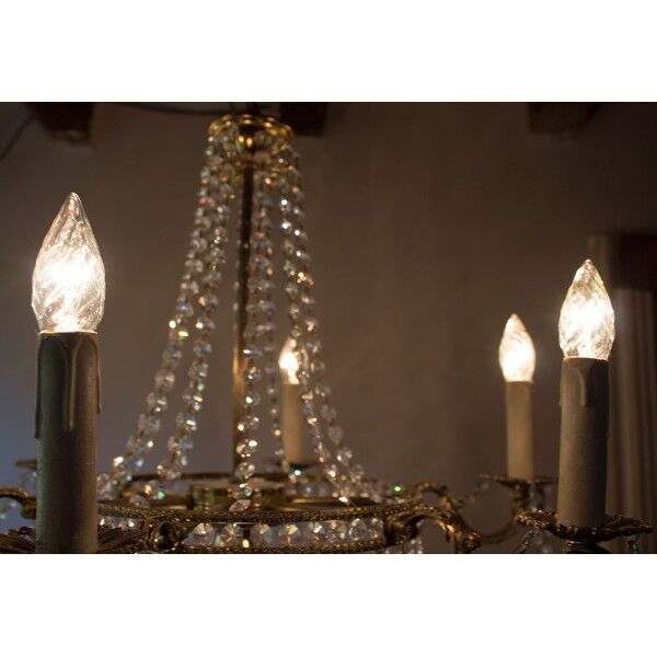 Lustre with glass tassels