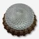 Old round glass and brass ceiling