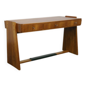 Bureau vintage en noyer, années 1960