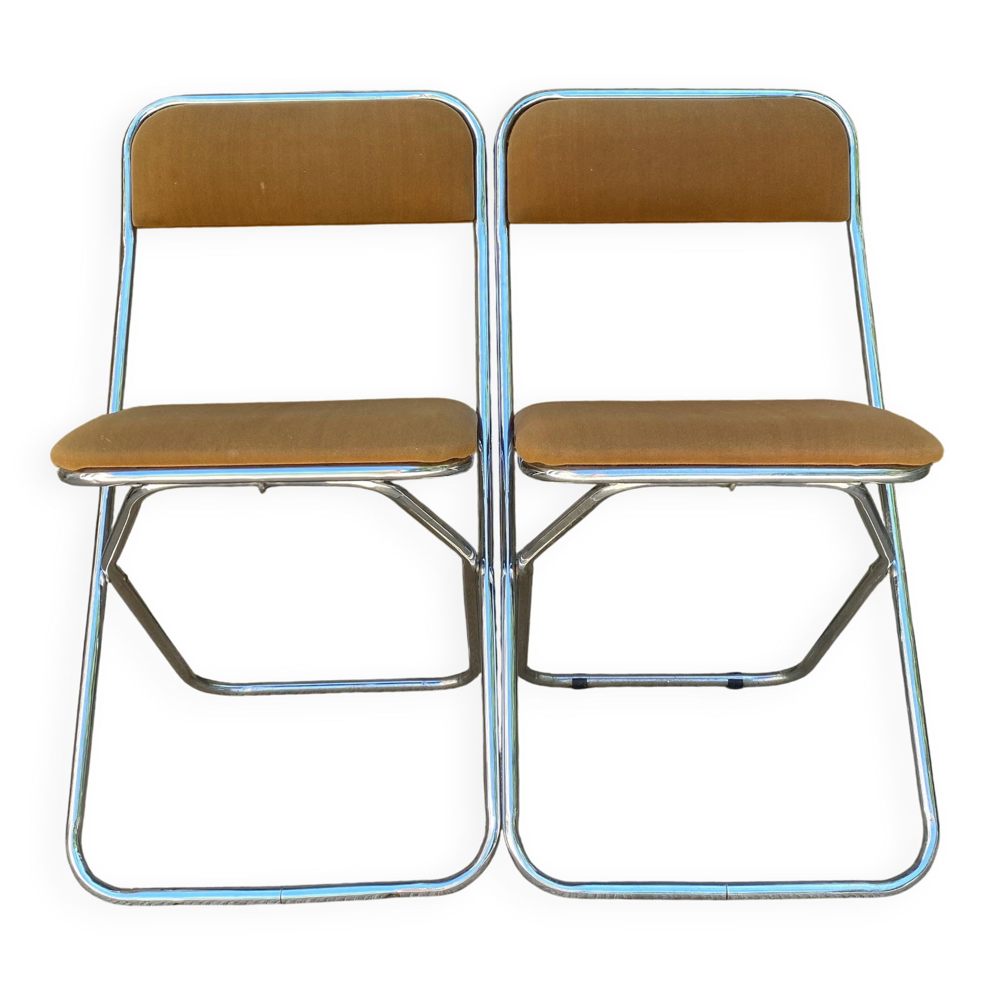 Vintage chrome folding chairs