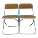 Chaises pliantes vintage chromées