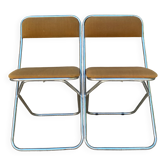Chaises pliantes vintage chromées