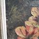 French vintage oil painting of flowers, signed A. Terrier
