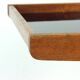 Mid Century Modern Wooden Bar Cart With Black Opaline Glass, 1960s