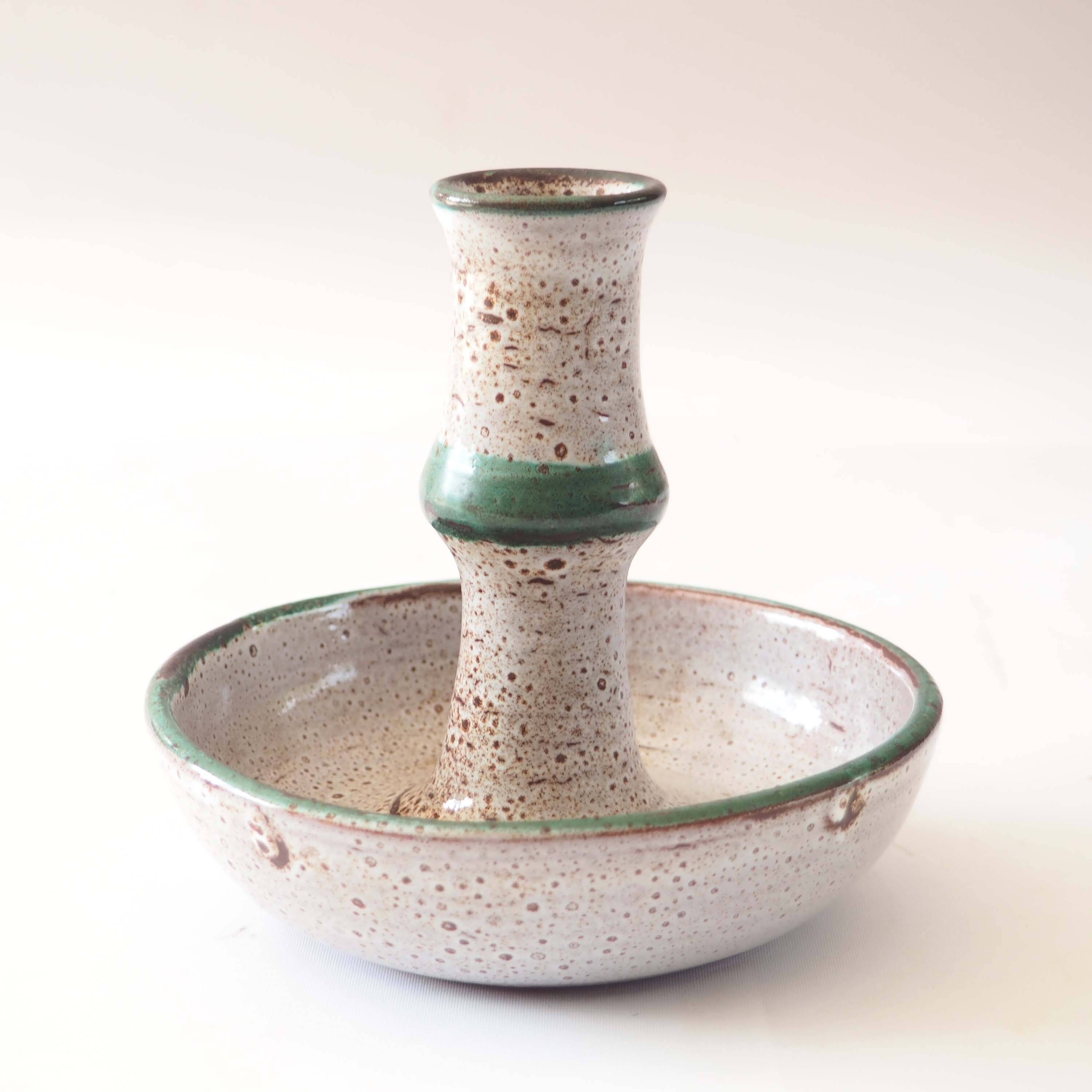 1950s ceramic candle holder