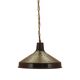 Danish Brass Pendant Lamp 1960s Mid-Century Modern Conical Shade