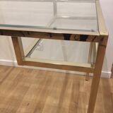 Glass and brass desk
