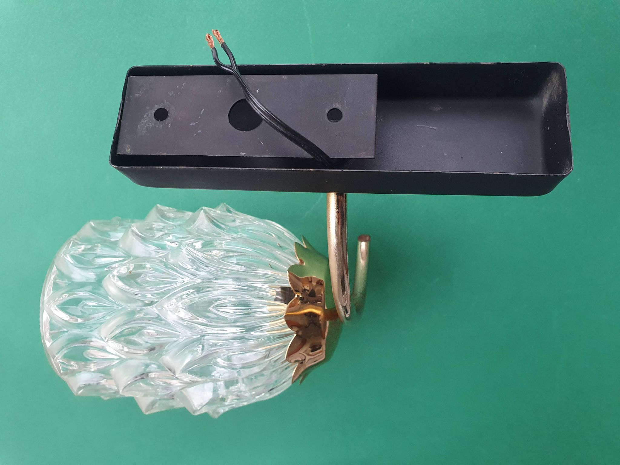 Pair of 1950s gold wall lights
