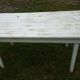 White wood loom table