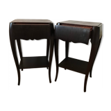 Pair of bedside tables mahogany nightstands pair