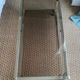 Glass and brass table