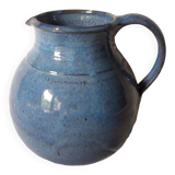 Blue ceramic glazed stoneware earthenware pitcher