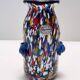 Blue Murano Glass Vase Attributed to Fratelli Toso with Murrines, Italy